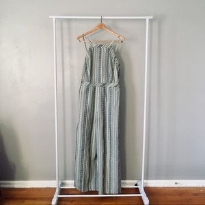 Line & Dot Striped Jumpsuit